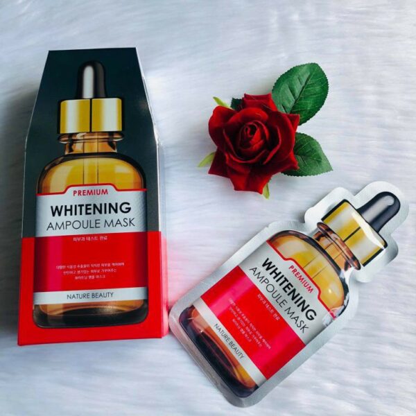 HỘP MẶT NẠ SIÊU DƯỠNG CHẤT AMPOULE ĐỎ -- NATURE BEAUTY -- HỘP 10 MIẾNG