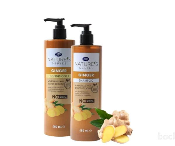 Cặp Dầu gội & Dầu xả Gừng Boots natures
