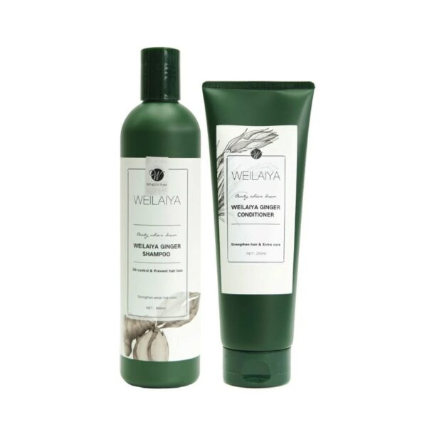 Cặp Dầu Gội & Dầu xả Gừng Weilaiya Hair Strength