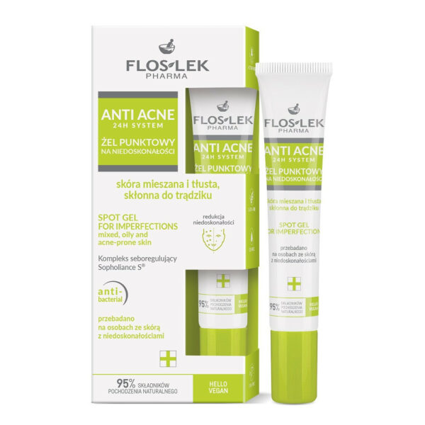 Gel Chấm Mụn cho Da Dầu Mụn 20g - Floslek Anti Acne Bacterial Intense Anti Acne