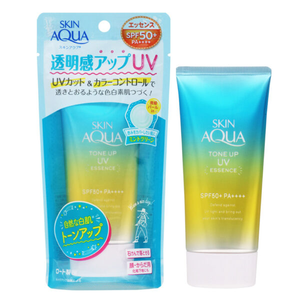 Kem chống nắng nâng tông Skin Aqua Tone up Mint Green SPF 50+ PA++++ 80g