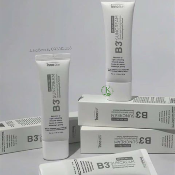 Kem Chống Nắng B3 Innoskin Nâng Tone Phù Hợp Với Da Dầu 50g