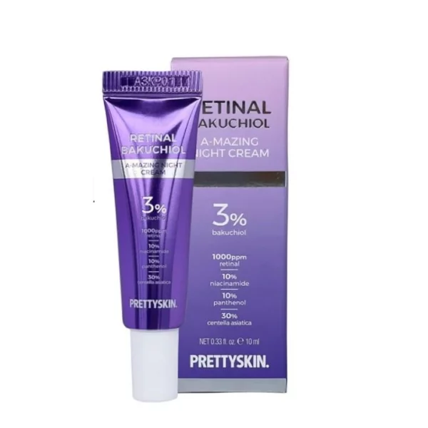 Kem Dưỡng Ban Đêm Tái Tạo, Phục Hồi Và Trẻ Hóa Làn Da Pretty Skin Retinal BakuChiol A-Mazing Night Cream 10ml