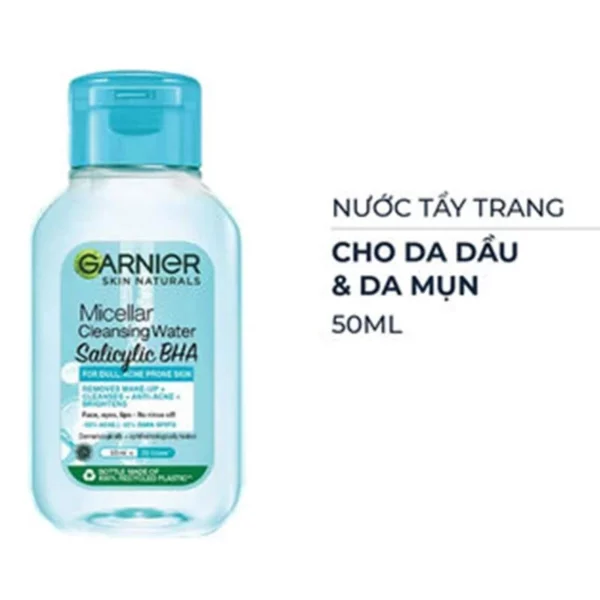 Nước Tẩy Trang Garnier Dành Cho Da Dầu Và Mụn 50ml