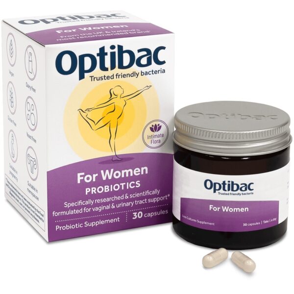 Optibac Probiotic For Women (Optibac Tím) – Men phụ khoa cho nữ giới (Hộp 30 viên)