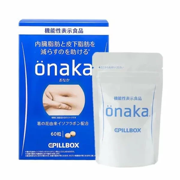 Viên uống giảm mỡ bụng pillbox onaka nhật bản 60 viên hàng nội địa Nhật Bản