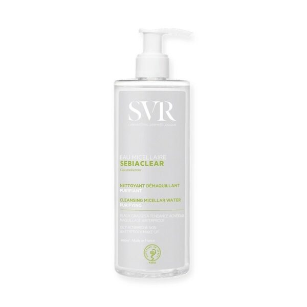 NƯỚC TẨY TRANG SVR CHO DA DẦU MỤN SVR EAU MICELLAIRE --CHAI CÓ VÒI-- #400ML