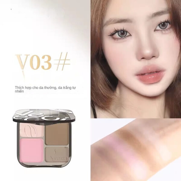 Bảng phấn tạo khối 4 ô Veecci #tone V03