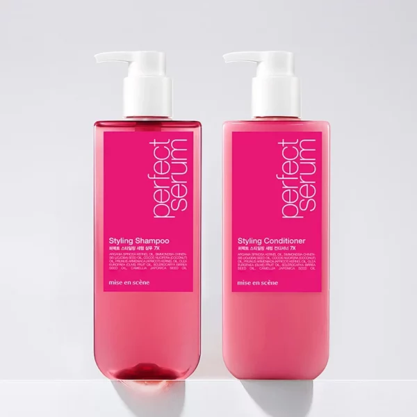 CẶP DẦU GỘI & DẦU XẢ MISEN HỒNG -- TẠO & GIỮ NẾP TÓC -- PERFECT SERUM STYLING -- 680ML