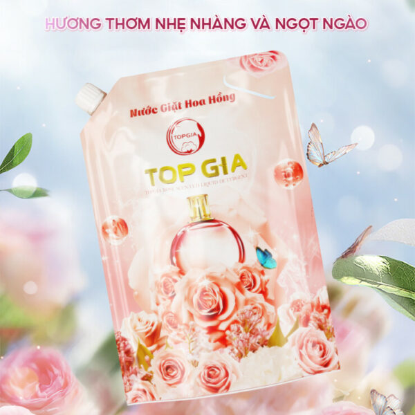 Túi nước giặt hoa hồng TOP GIA 2lít-hồng