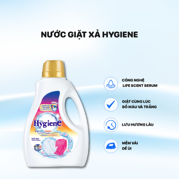 [Can màu trắng] Nước giặt Hygiene can trắng nắp vàng 2800ML