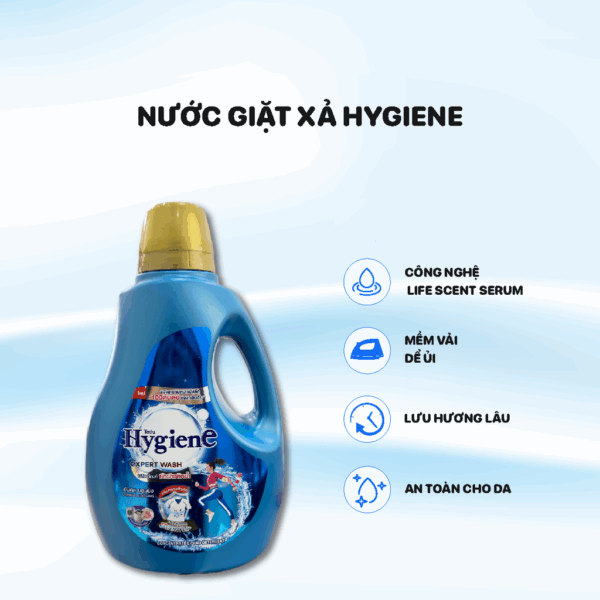 [Can màu xanh] Nước giặt Hygiene can xanh nắp vàng 2800ML