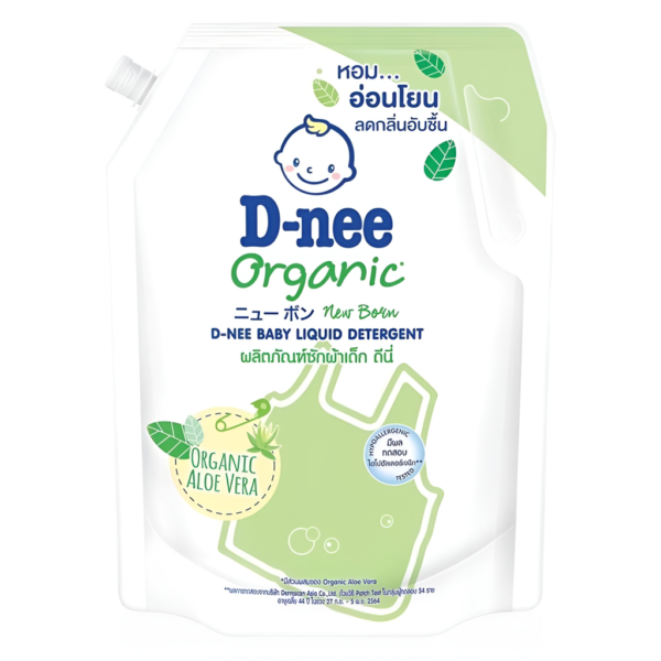 Túi nước giặt THÁI LAN D-NEE ORGANIC ALOE VERA  túi màu xanh lá 1400ml
