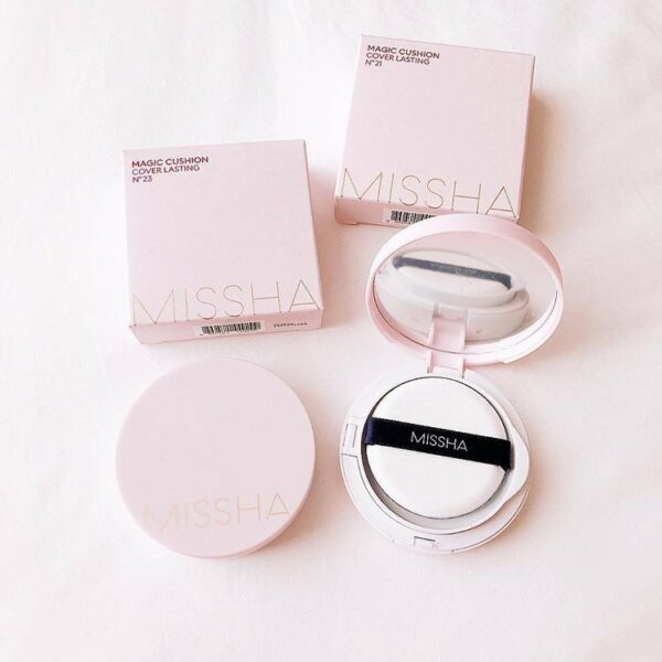 Phấn Nước Missha Magic Cushion Cover Lasting (vỏ hồng) #Tone 21
