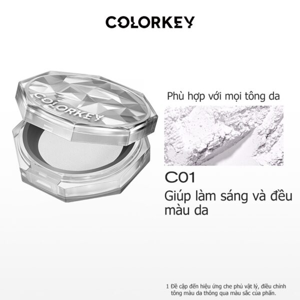 Phấn phủ dạng bột COLORKEY siêu mịn 8G #Tone C01