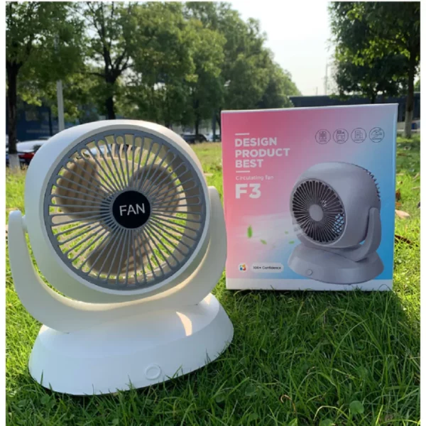 Quạt tích điện để bàn F3 3 cấp độ gió - Trắng - Hình ảnh 2