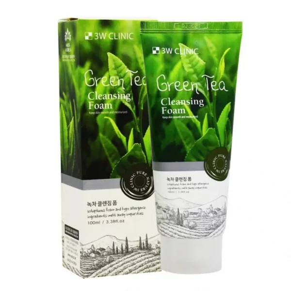 Sữa Rửa Mặt 3W Clinic Trà Xanh Dưỡng Ẩm Da 100ml