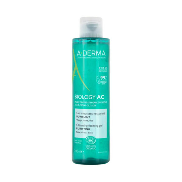 Sữa rửa mặt A-Derma Biology AC Cleansing Foaming Gel Purifying Organic 200ml