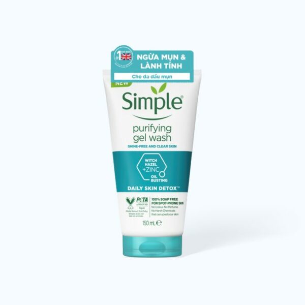 Sữa rửa mặt SIMPLE PURIFING DETOX #xanh dương 150ml