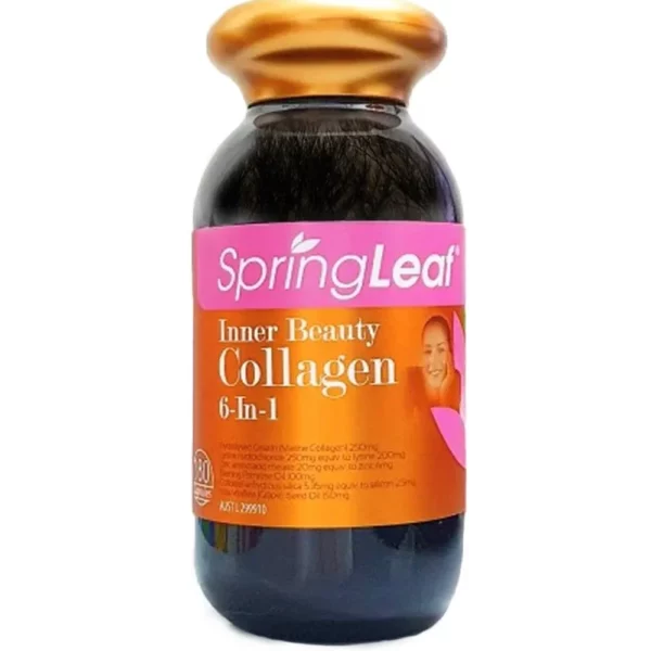 VIÊN UỐNG COLLAGEN 6IN1 SPRING LEAF-ÚC CHỐNG LÃO HÓA ----LỌ TO 180VIÊN----